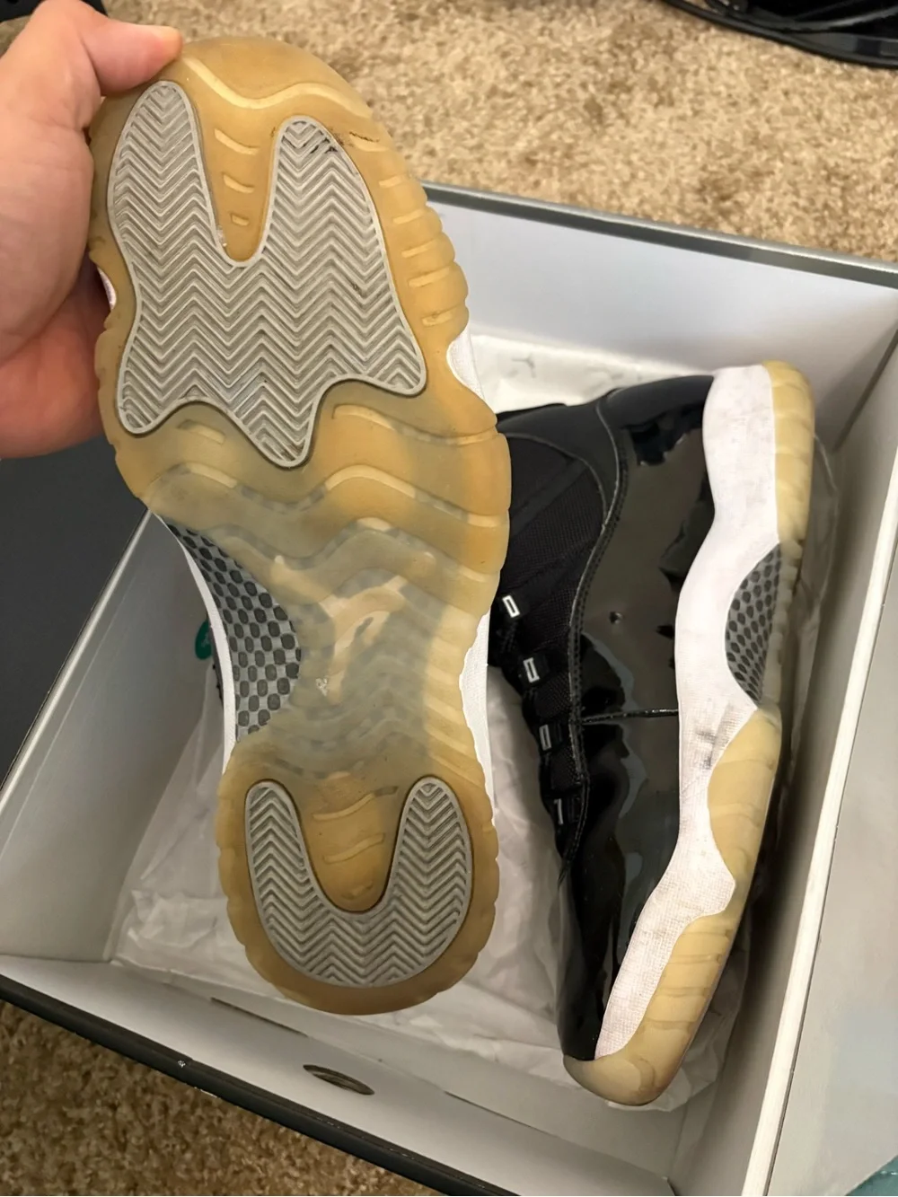 Jordan Black Air Jordan 11 Retro Box with Label